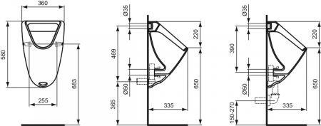 Pisoar cu alimentare ascunsa Ideal Standard Eurovit [1]