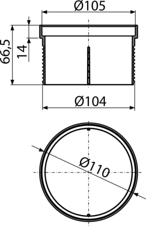 Prelungitor sifon pardoseală DN105 Alcadrain APV0800 [1]