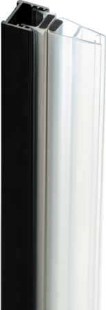 Profil pentru usa cabina de dus, incastrata, negru mat, 195 cm, Sistem Prizma [2]