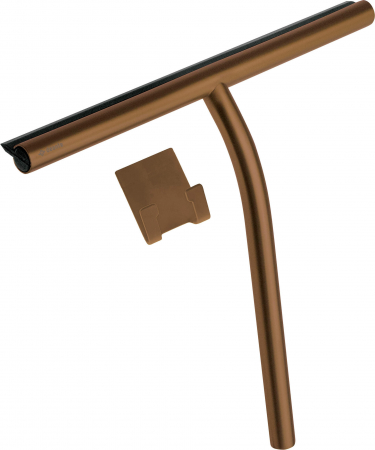 Accesorii dus - Racleta de apa, cu agatator, pentru cabine de dus, bronz, Deante Silia