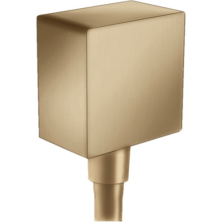Pare, furtunuri și accesorii pentru duș - Racord furtun dus patrat bronz periat Hansgrohe, FixFit Square