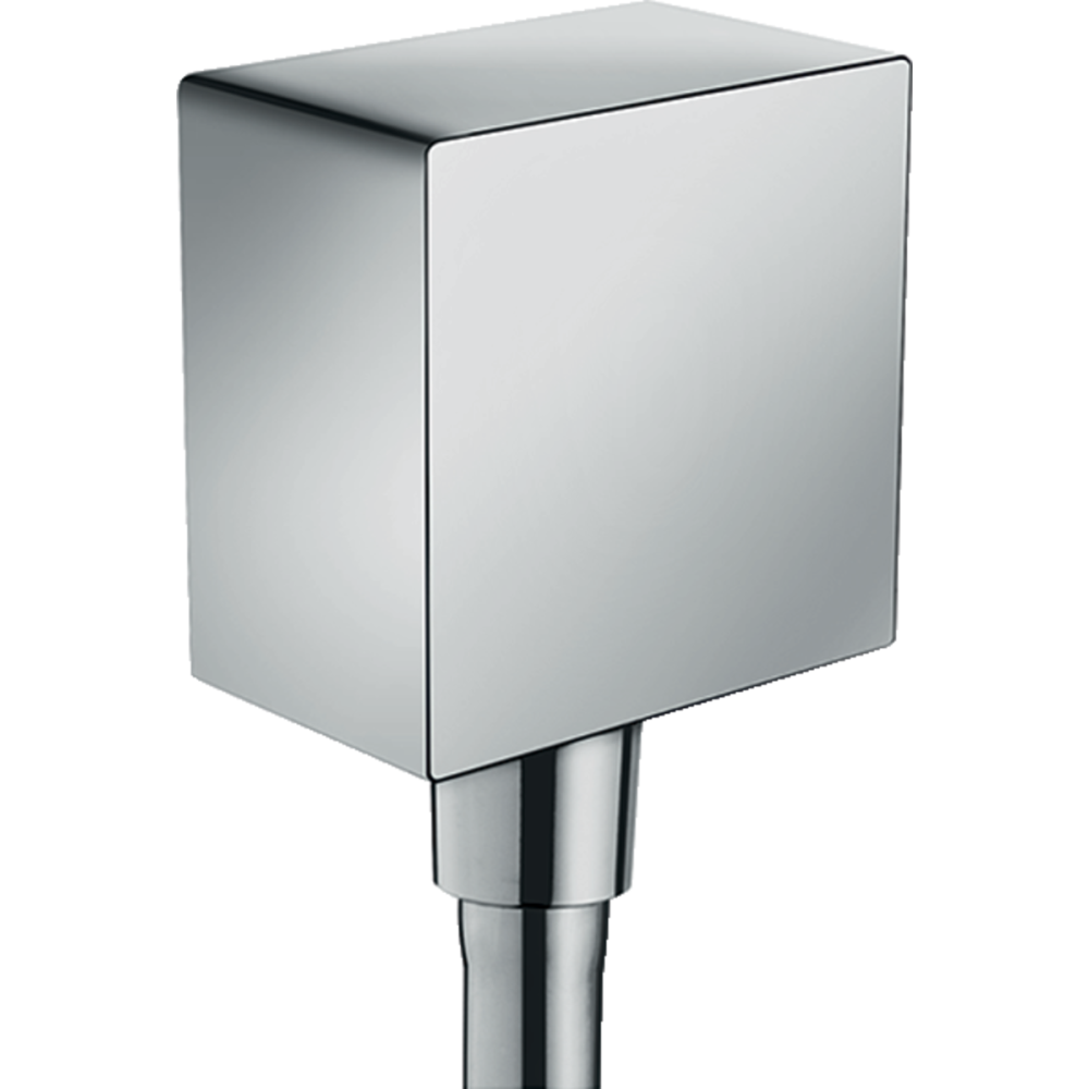Pare, furtunuri și accesorii pentru duș - Racord furtun dus patrat crom lucios Hansgrohe, FixFit Square