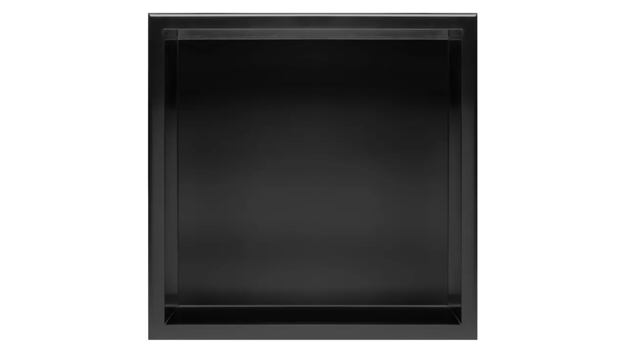 Mobilier baie - Raft baie incastrat 30x30 cm, negru mat, Rea