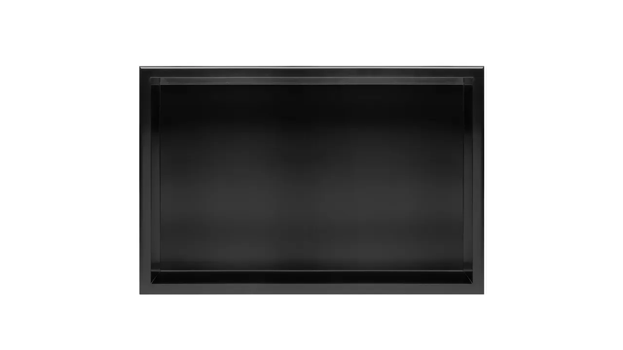 Raft baie incastrat 30x60 cm , negru mat, Rea [1]