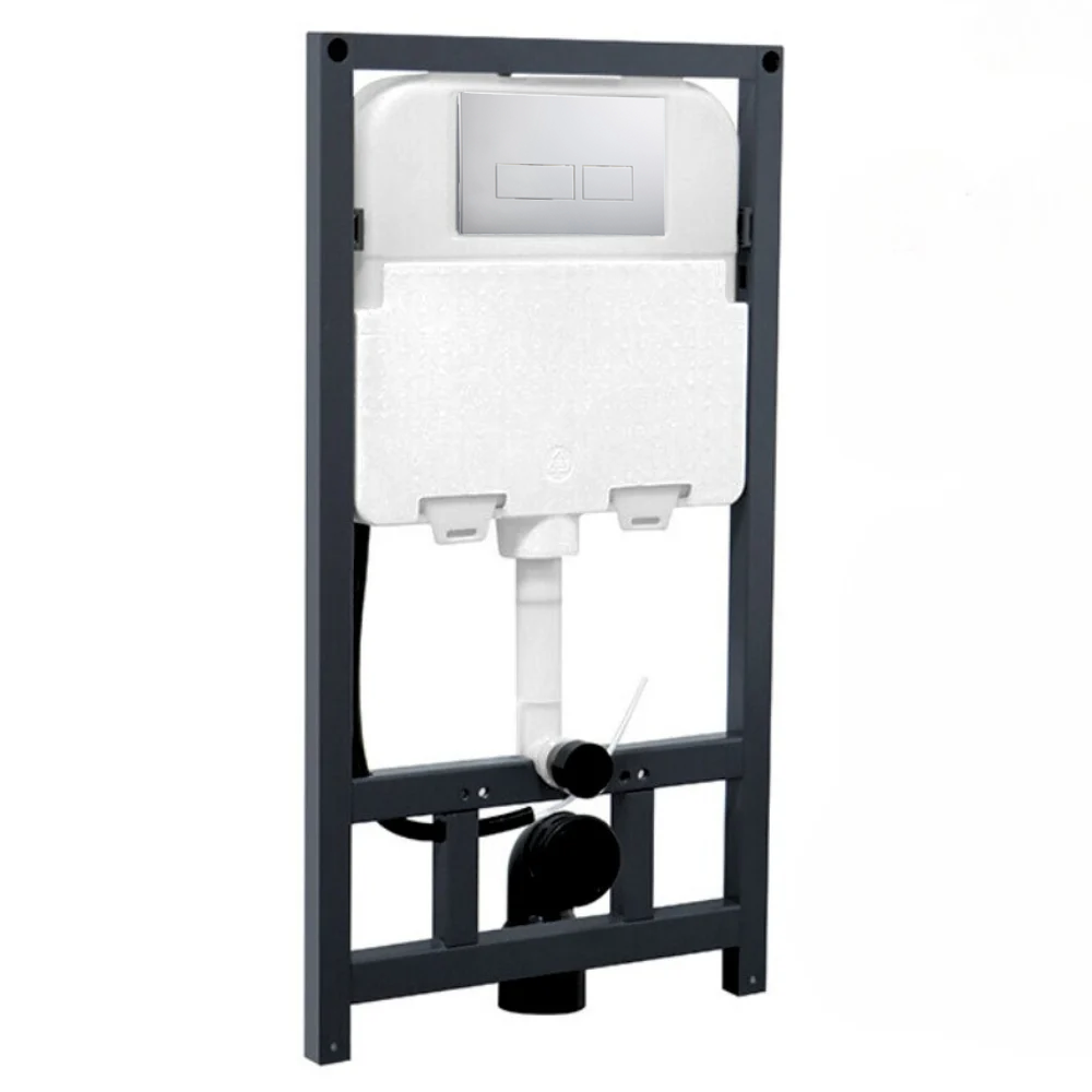 Baie - Rezervor wc incastrat pneumatic Foglia Smart cu set fixare inclus si clapeta crom mat
