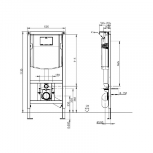 Cadru wc suspendat cu rezervor wc incastrat Villeroy & Boch, ViConnect [1]