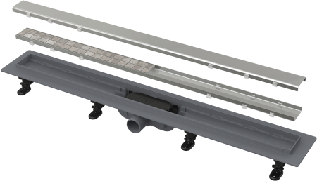 Baie - Rigola dus 650 mm anti miros cu garnitura de etansare si gratar inclus, Alcadrain Simple