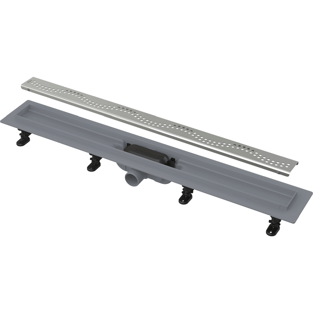Rigole si canale de scurgere dus - Rigola dus iesire laterala cu capac perforat crom 950 mm Alcadrain APZ8-950M