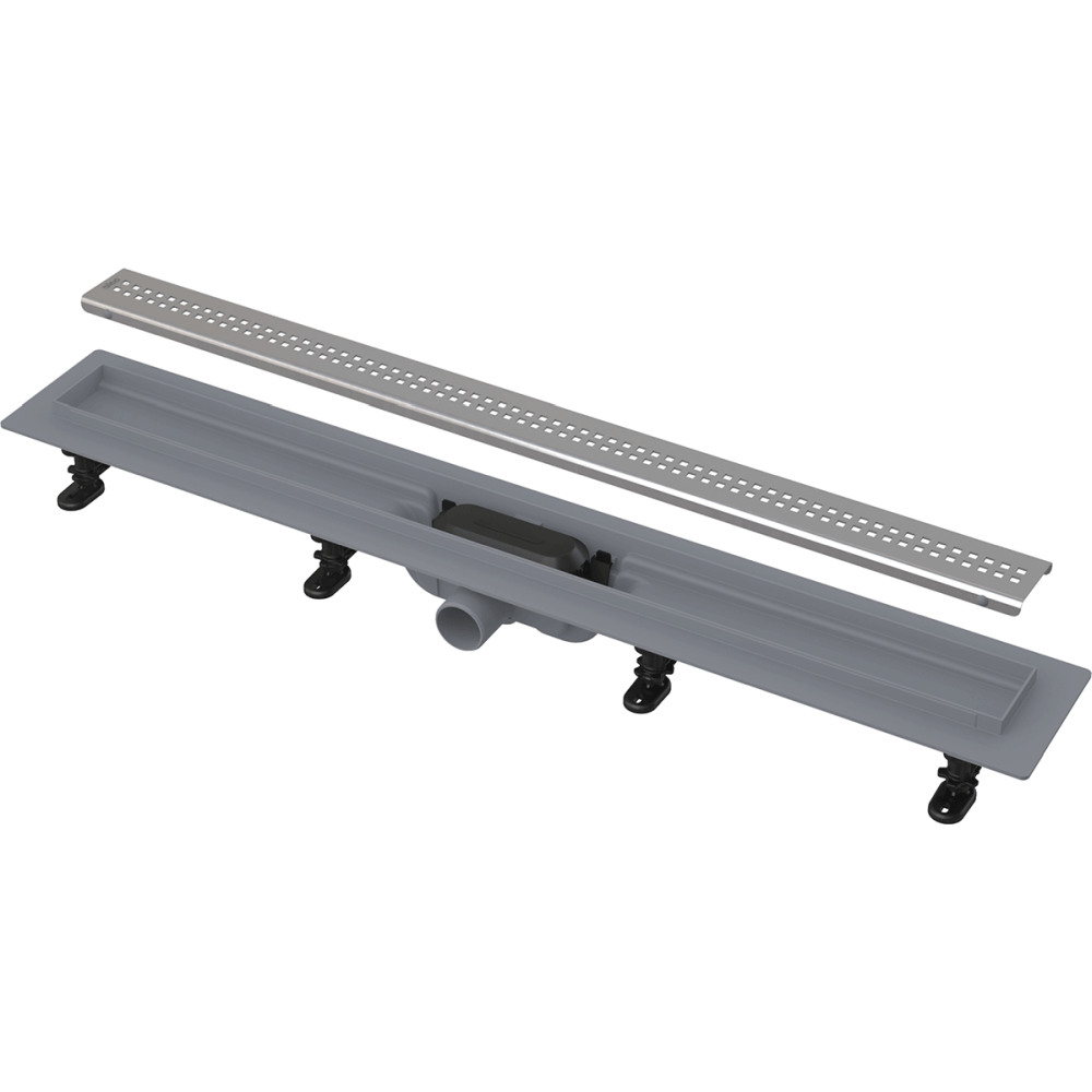 Rigole si canale de scurgere dus - Rigola dus iesire laterala cu capac perforat crom 850 mm Alcadrain APZ9-850M