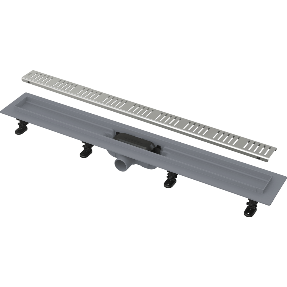 Rigole si canale de scurgere dus - Rigola dus iesire laterala cu capac perforat crom 950 mm Alcadrain APZ10-950M