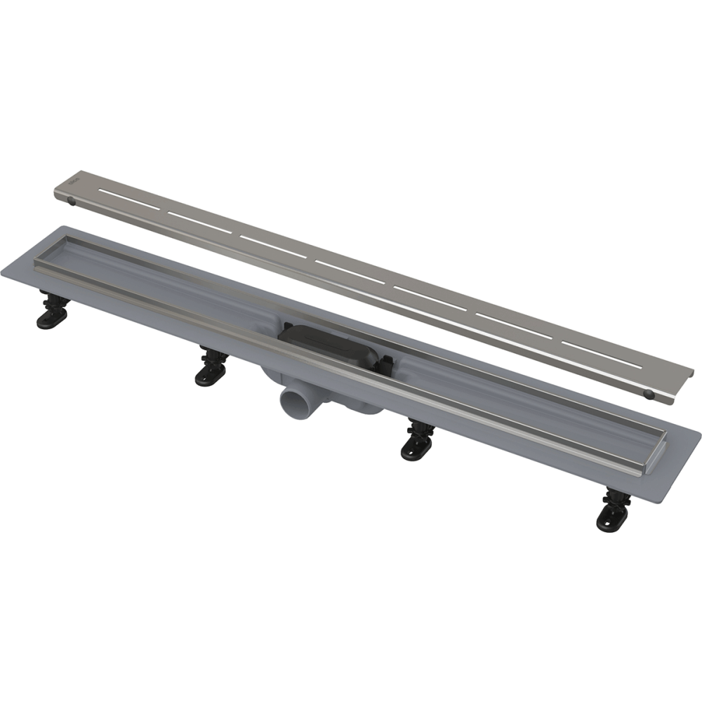 Rigole si canale de scurgere dus - Rigola dus iesire laterala cu capac perforat crom 950 mm Alcadrain APZ18-950M