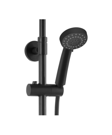 Coloana de dus cu baterie si para de dus monocomanda, negru mat, Ritto Black [4]
