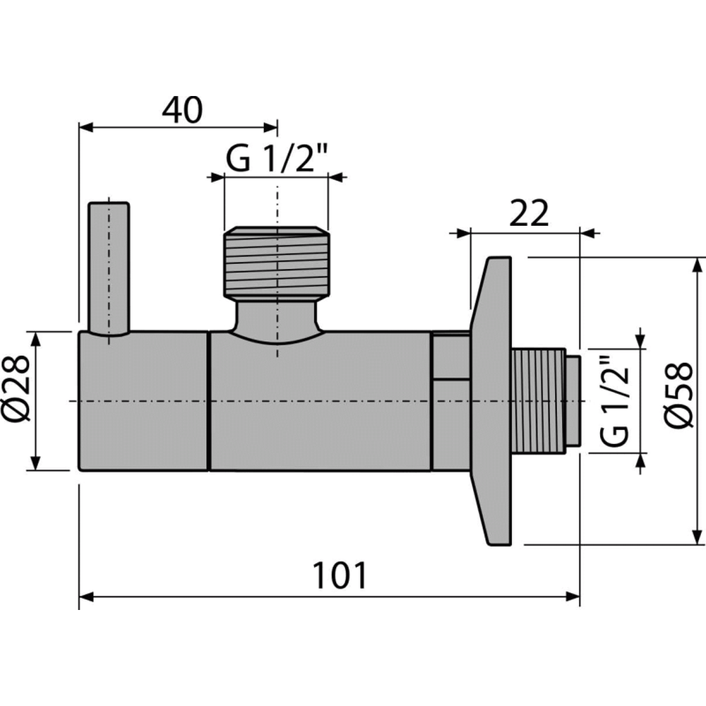 Robinet coltar rotund alb mat cu filtru 1/2"×1/2" Alcadrain ARV003B [1]