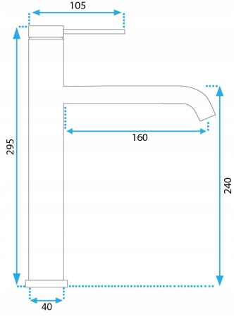 Baterie pentru lavoar cu montare pe blat, Rea CLIF [5]