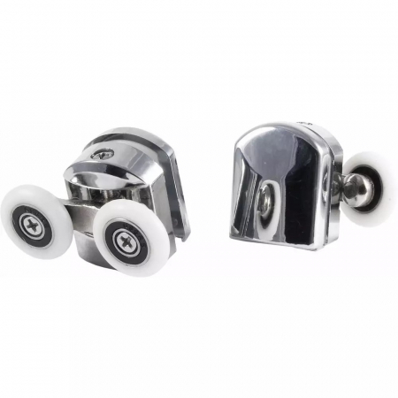 Baie - Role superioare duble Deante pentru sticle de 5 mm, Ø23 mm, crom