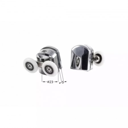 Role superioare duble Deante pentru sticle de 5 mm, Ø23 mm, crom [1]