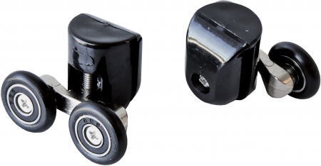 Baie - Role superioare duble Deante pentru sticle de 5 mm, negru