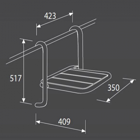 Scaun pliabil dus pentru persoane cu dizabilitati, alb, Thermomat [1]