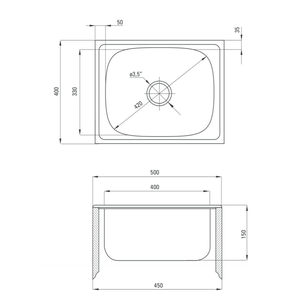 Chiuveta bucatarie inox crom satin Deante Techno [1]