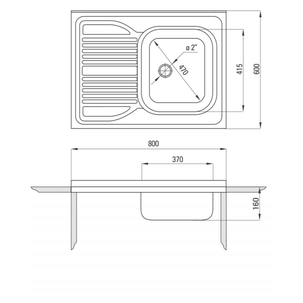 Chiuveta bucatarie inox cu picurator crom leinen, cuva dreapta, Deante Tango [1]