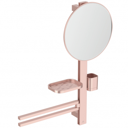 Accesorii lavoar - Set accesorii baie pentru lavoar Ideal Standard Alu+ rose mat 70 cm, oglinda fixa
