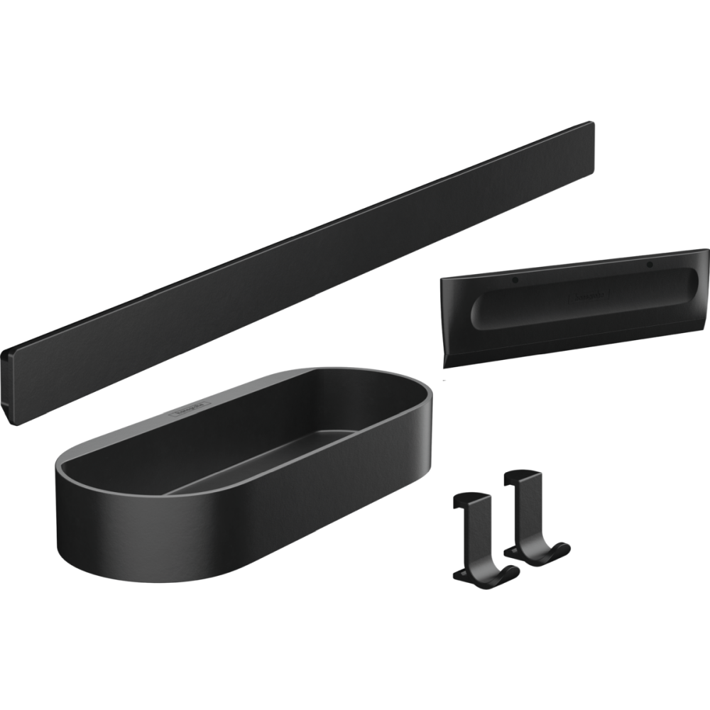 Seturi accesorii baie - Set accesorii cabina de dus culoare negru mat Hansgrohe WallStoris 27967670
