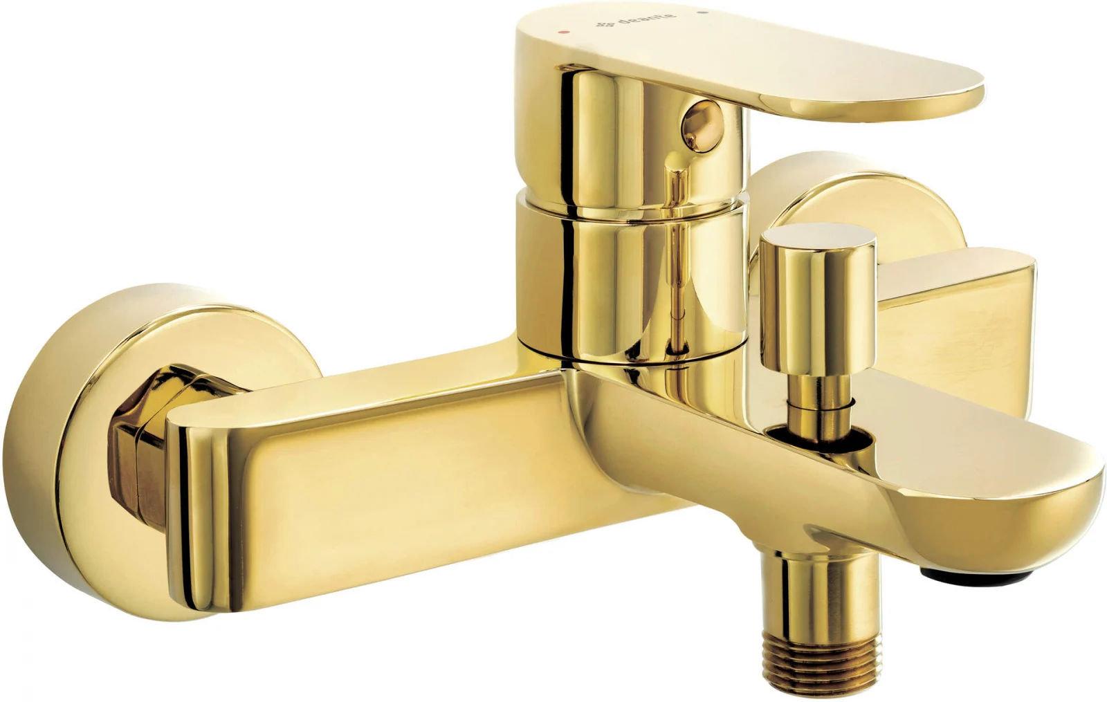Set baterie cada si baterie lavoar Deante Alpinia cu accesorii baie Deante Silia, auriu [1]
