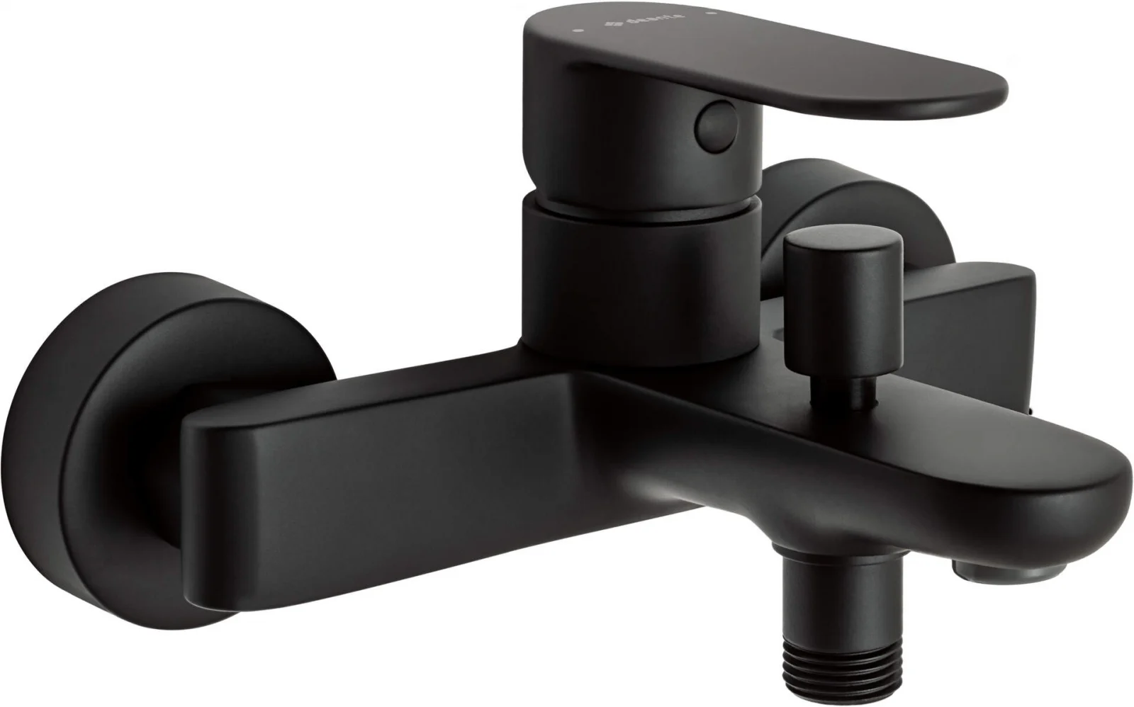 Set baterie cada si baterie lavoar Deante Alpinia cu accesorii baie Deante Round, negru [1]
