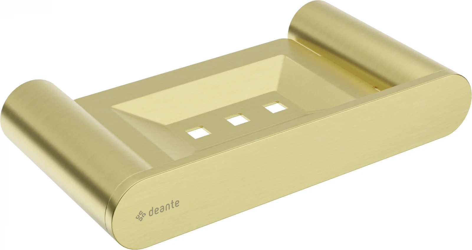 Set baterie cada si baterie lavoar Deante Silia cu accesorii baie Deante Round, auriu periat [3]