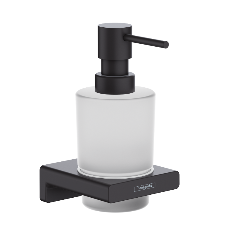 Set baterie cada si baterie lavoar Hansgrohe Finoris cu accesorii baie Hansgrohe AddStoris [3]