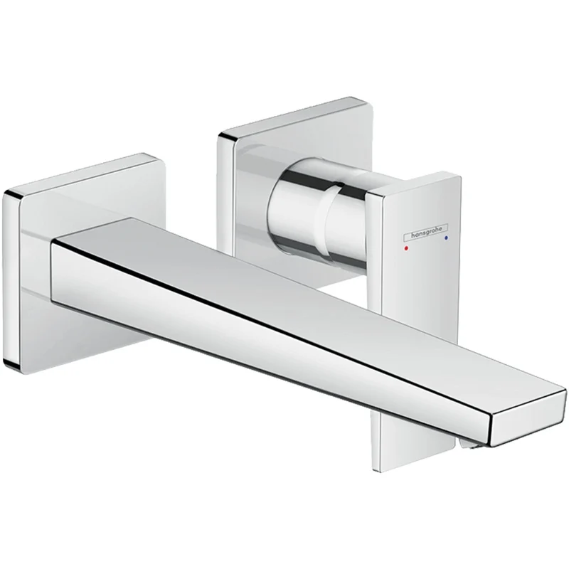 Set baterie cada si baterie lavoar Hansgrohe Metropol cu accesorii baie Hansgrohe AddStoris, crom lucios [2]