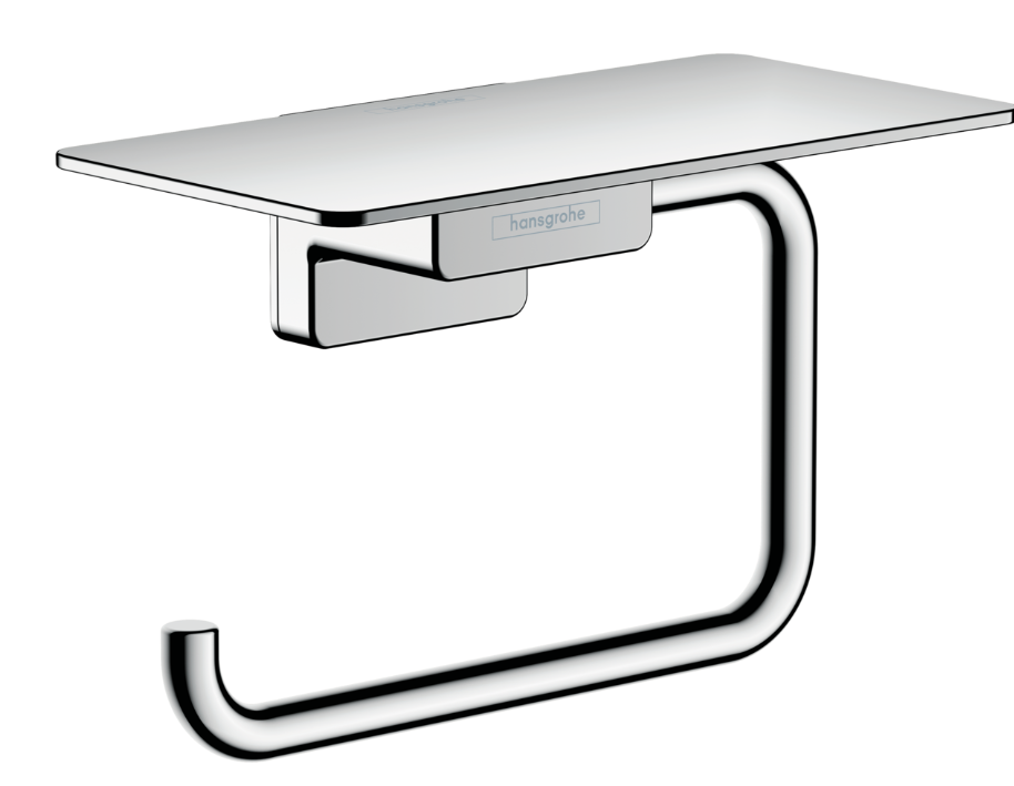 Set baterie cada si baterie lavoar Hansgrohe Metropol cu accesorii baie Hansgrohe AddStoris, crom lucios [5]