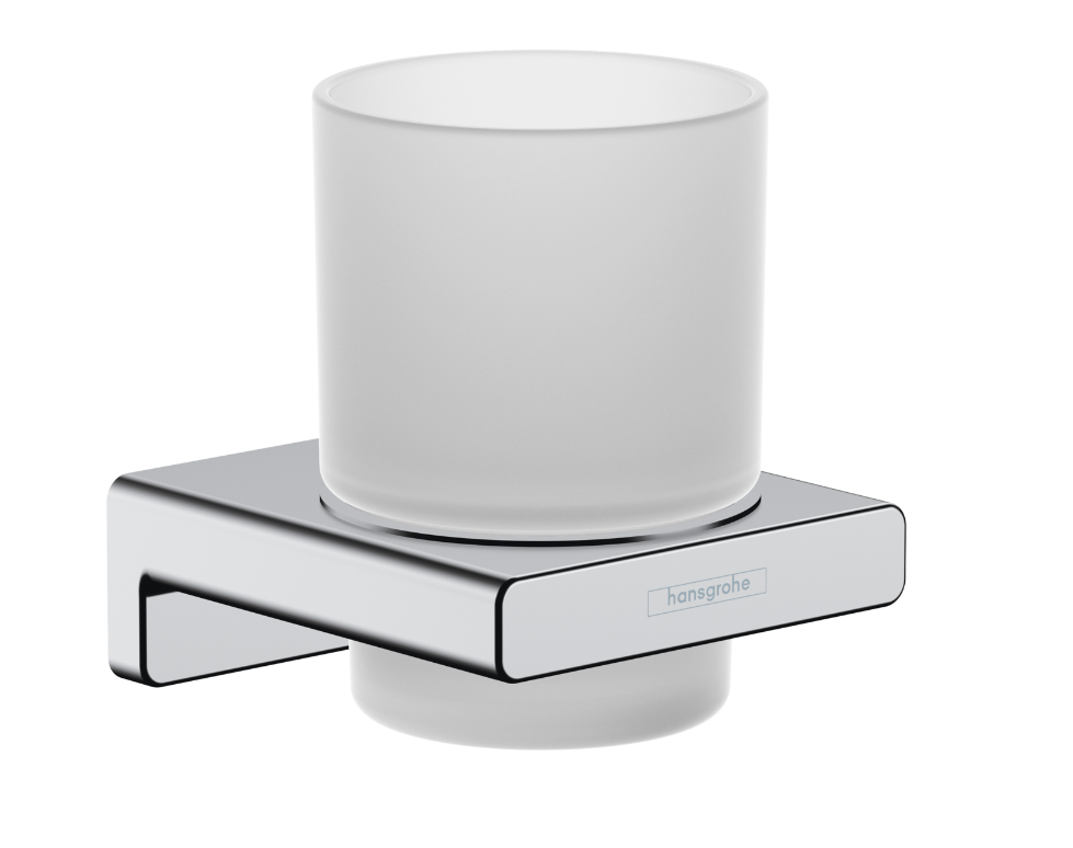 Set baterie cada si baterie lavoar Hansgrohe Metropol cu accesorii baie Hansgrohe AddStoris, crom lucios [6]
