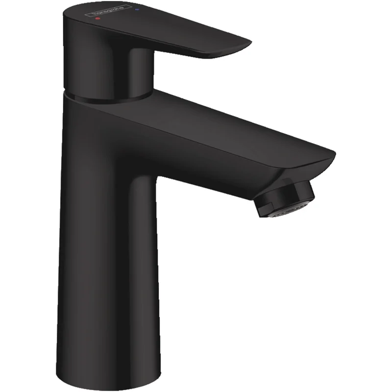Set baterie cada si baterie lavoar Hansgrohe Talis cu accesorii Hansgrohe AddStoris, negru [1]