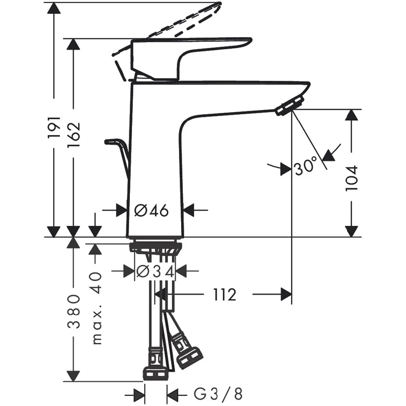 Set baterie lavoar Hansgrohe Talis si accesorii baie Hansgrohe AddStoris, auriu - Hansgrohe [2]