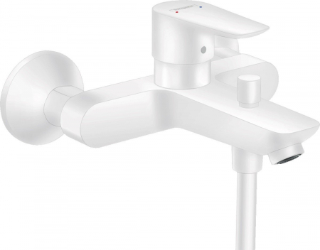 Set baterie lavoar, baterie cada si set de dus, alb mat, Hansgrohe Talis E [2]