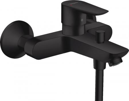 Set baterie lavoar, baterie cada si set de dus, negru mat, Hansgrohe Talis E [2]