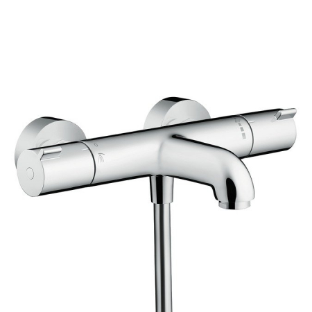 Set baterie lavoar, baterie cada termostatata si set dus, crom, Hansgrohe Ecostat Termostatic [2]