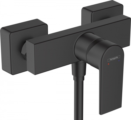 Set baterie lavoar, baterie dus si set de dus, negru mat, Hansgrohe Vernis Shape [2]