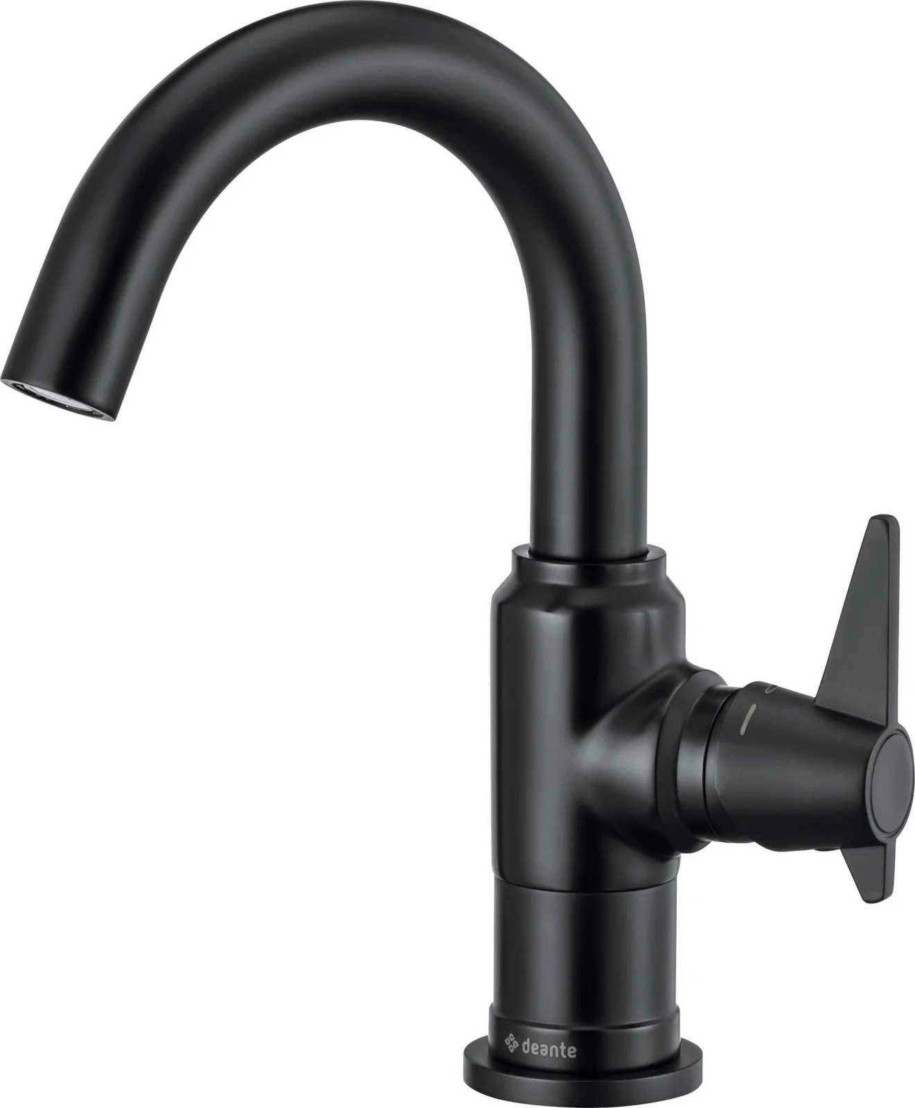 Set baterie lavoar Deante Temisto si accesorii baie Deante Round, negru mat [1]
