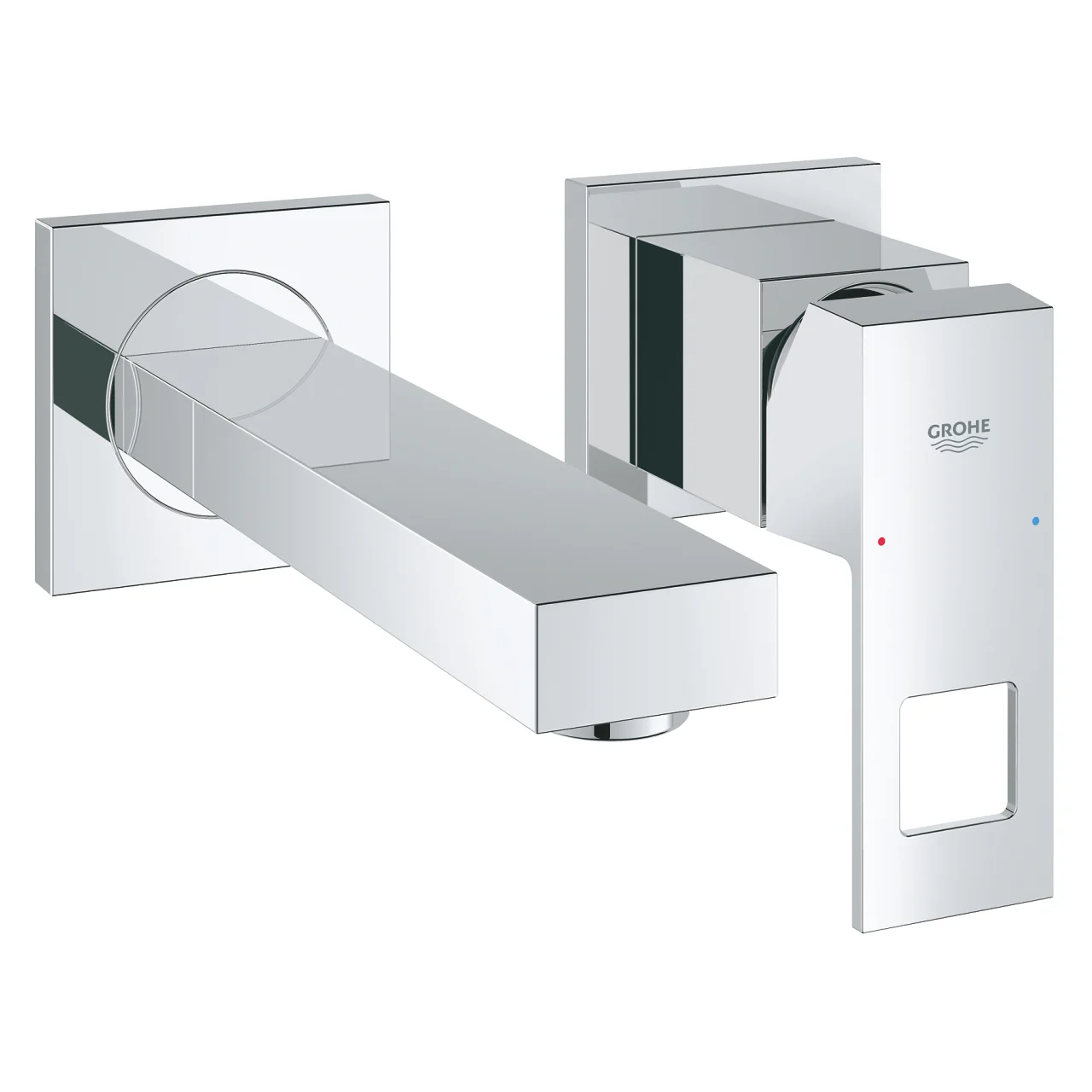 Set baterie lavoar incastrata Grohe Eurocube si accesorii baie Grohe Essentials, crom [1]