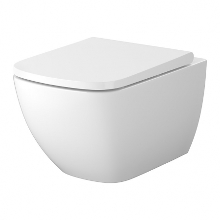 Set vas Wc suspendat Zen Pro si capac duroplast Larga Slim, alb, Cersanit [0]