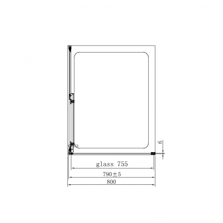 Set cabina dus neagra cu usa culisanta 100x80 cm plus coloana de dus cu baterie termostata [2]