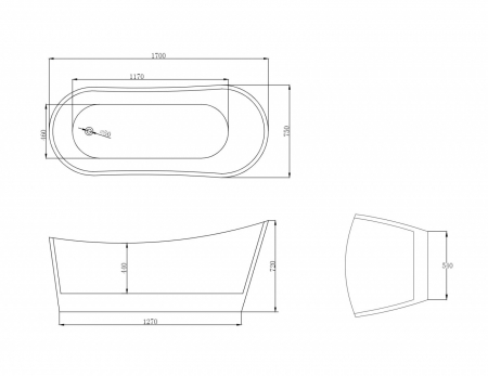 Set cada freestanding ovala, vas wc rimless cu capac soft close, rezervor incastrat si clapeta crom lucios [1]