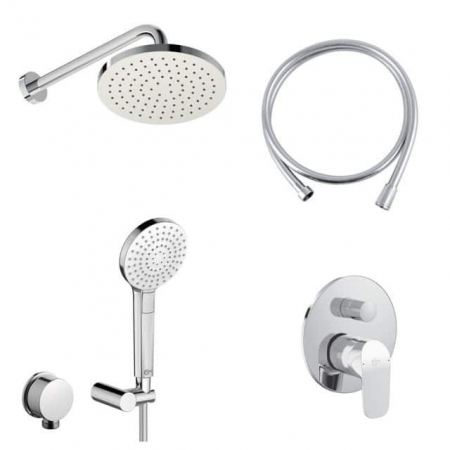 Seturi de dus - Sistem de dus termostatic, crom, palarie, dus, baterie, incastrat,  Ideal Standard Ceraflex