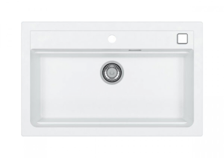 Set chiuveta bucatarie compozit Atrox 40 alba, baterie bucatarie Kati alba si accesorii [1]