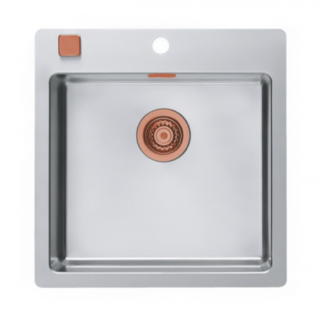 Set chiuveta bucatarie inox Pure 30 si baterie bucatarie Laguna Monarch cupru [1]