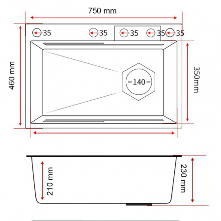Set chiuveta neagra bucatarie multifunctionala cu baterie si dus extractibil, display digital si 3 functii de curgere [4]