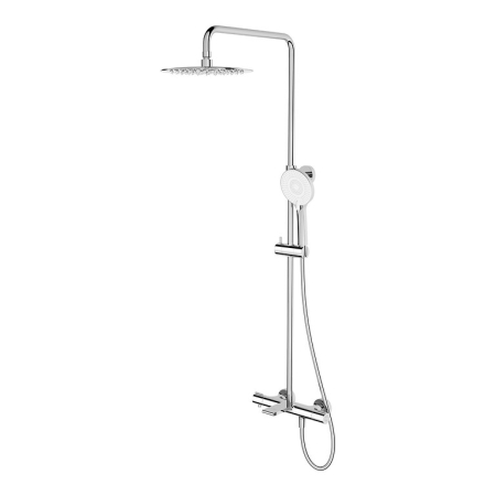 Set coloana de dus cu baterie termostatata, crom, Cersanit Virgo [0]
