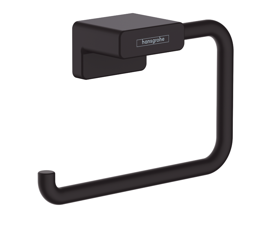 Set coloana dus si baterie lavoar Hansgrohe Vernis Blend si accesorii baie Hansgrohe AddStoris, negru mat [4]